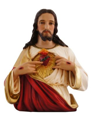 Sacred Heart Of Jesus 10 Inch Colored Wall Plaque
