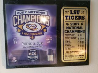 Lsu Tigers 2007 Bcs National Champions Photo Plaque