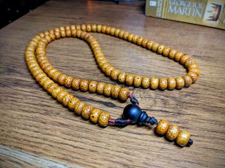 Old Bodhi\ Bodhi Root\ Old Yak Bone Mala Prayer Necklace 108 Beads