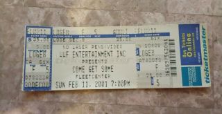 Wwf Come Get Some Ticket Stub Fleet Center February 11,  2001