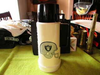 Los Angeles Raiders Thermos 11 1/2 X 4 1/2 Inches
