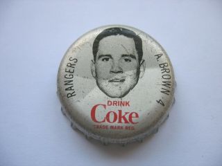 1964/65 Coca Cola - Coke Hockey Bottle Cap - York Rangers - A.  Brown