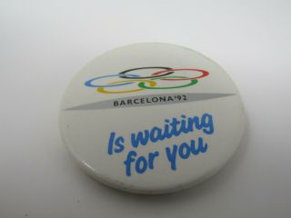 Barcelona Olympics Pin Button 1992