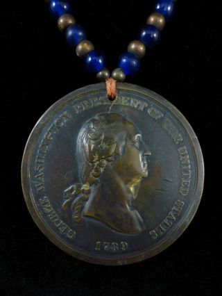 Antique Trade Beads And Peace Medal