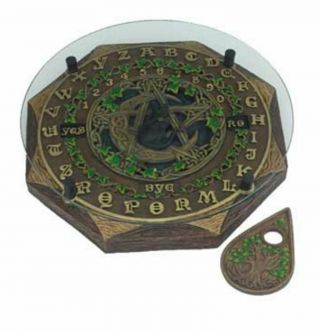 Cat Pentacle Ouija Board Pentagram Moon 14 " Wicca Pagan Occult Divination Ro034