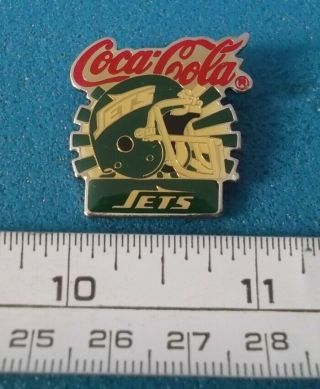York Jets Nfl Football Coca - Cola Helmet Logo Brooch Pin N236