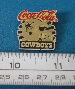 Dallas Cowboys Nfl Football Coca - Cola Helmet Logo Brooch Pin N255