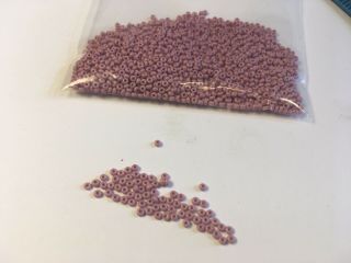 Antique ventetian Seed Beads,  Cheyenne Pink 3