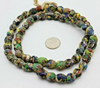 Old Antique Venetian Millefiori Recycled Ghana African Glass Trade Beads
