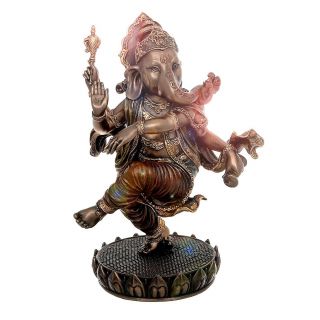 8 " Lord Ganesha Statue Dancing Elephant God Ganesh Idol Bronze Resin Sculpture
