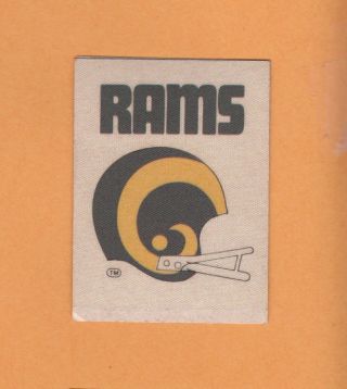 Old 1972 Decal Patch L A Los Angeles Rams 2 Bar Helmet Logo
