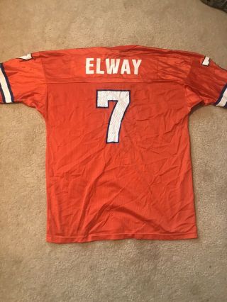 Vintage John Elway Denver Broncos Football Jersey Adult 48 Orange Men
