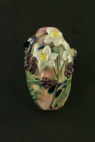 Leah Fairbanks Spring Bouquet Lampworked Glass Bead