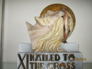 Ceramic Jesus Position Xi Of The Station 16.  5 " High Very Rare
