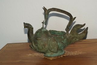 Chinese Archaic Bronze Ritual Vessel - Makara/ Sea Dragon