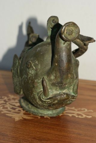 Chinese Archaic Bronze Ritual Vessel - Makara/ Sea Dragon 2