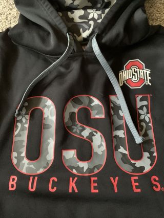 Scarlet & Gray Authentic Apparel Ohio State Buckeyes Camo Hoodie Large 2