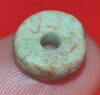 Ancient Amazonite Light Colored Stone Bead Excavated Mauritania,  African Trade