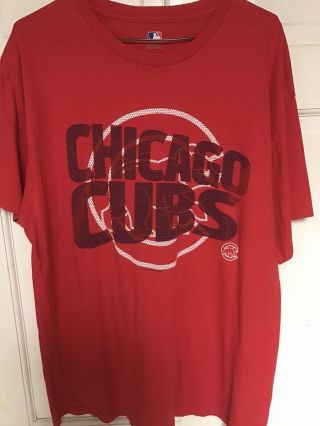 Mlb Merchandise Chicago Cubs Red T - Shirt,  Mens Xl