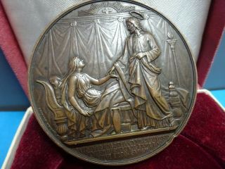 Antique Pope Pius Ix Bronze Medal / 1853 / In Origin Box