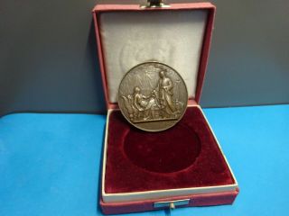antique POPE PIUS IX bronze MEDAL / 1853 / in origin BOX 2