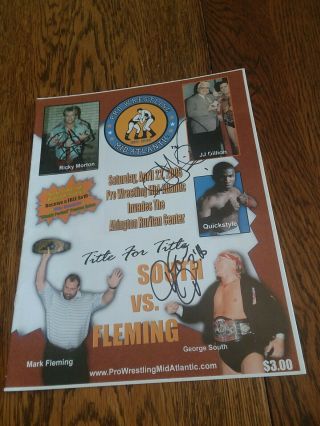 2006 Pro Wrestling Mid Atlantic Autographed Program Nwa Wcw Wwf Wwe Hofers