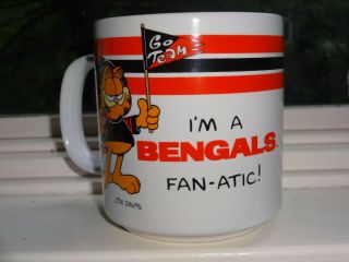 Cincinnati Bengals Garfield Fan - Atic 1978 Jim Davis Cup Mug Nfl Cool Vintage