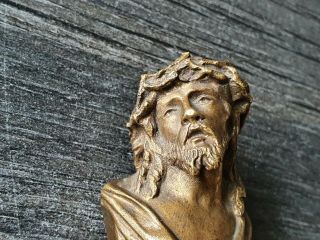 Antique bronze stamp statue jesus 3