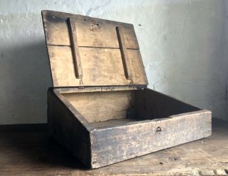 Antique 18th Century French Bible Box - Poplar Wood - Christianity