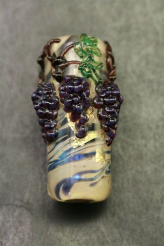 Leah Fairbanks Merlot Grapes Lampworked Glass Bead