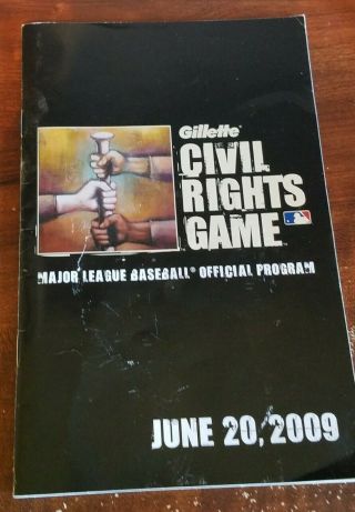 2009 Mlb Civil Rights Game Program White Sox Vs Reds
