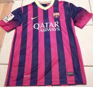 Authentic Nike Dri - Fit Fc Barcelona Jersey Neymar Jr 11 Qatar Airways Sz M