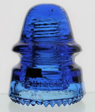 Cobalt Blue W/black Inclusion Cd 162 Hemingray No 19 Glass Insulator