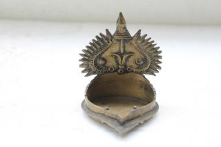 Antique Old Bronze Hindu Kamatchi Lakshmi Vilakku Deepam Diya Oil Lamp Nh5116