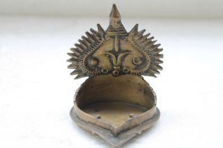 Antique Old Bronze Hindu Kamatchi Lakshmi Vilakku Deepam Diya Oil Lamp NH5116 3