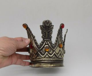 Antique Holy Crown Halo Silvered For Madonna Virgin Saint A - 12