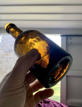 England Glass Iron Pontiled Utility Magnum Beer Stoddard? Antique Bottle