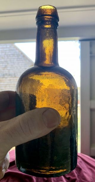 England Glass Iron Pontiled Utility Magnum Beer Stoddard? Antique Bottle 2