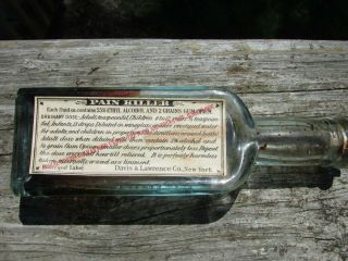 1906 Perry Davis Vegetable Painkiller W/both Labels - Has Opium Listed As Ingred