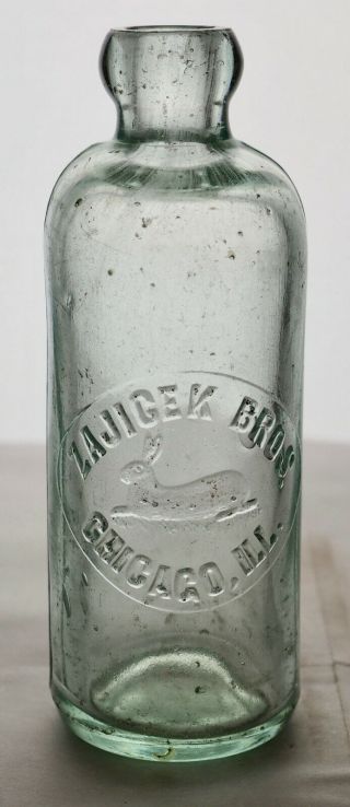 Old Hutch Hutchinson Soda Bottle – Zajicek Bros.  Chicago Il - Il0550