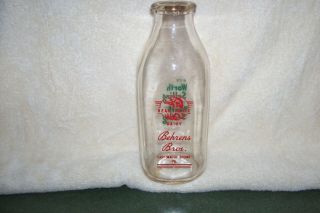 Antique Milk Bottle East Mauch Chunk,  Pa Behrens Bros,  Bear Creek Dairy Rare?