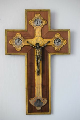 ⭐ Antique/vintage French Religious Cross,  Crucifix ⭐