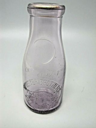 Wurster Brothers Dairy Co Ann Arbor Michigan One Pint Milk Bottle Tmfgco Detroit