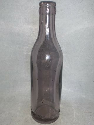 Antique Light Purple Glass Bottle Crown Bottling Astoria,  Oregon
