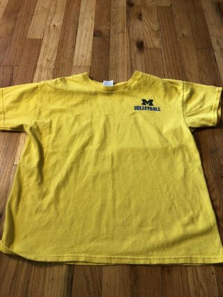 Michigan Wolverines Youth Size Large Girls Volleyball T - Shirt