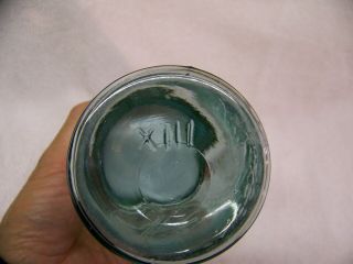 Vintage Pint Ball Mason Jar Rare 13 Roman Numeral 3