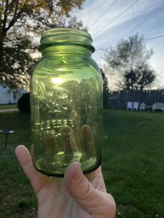 Antique Olive Green Ball Mason Jar Hard To Find Offers Welcome 2