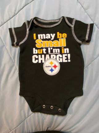 Nfl Pittsburgh Steelers One Piece Infant Size Baby Creeper 0 - 3 Months