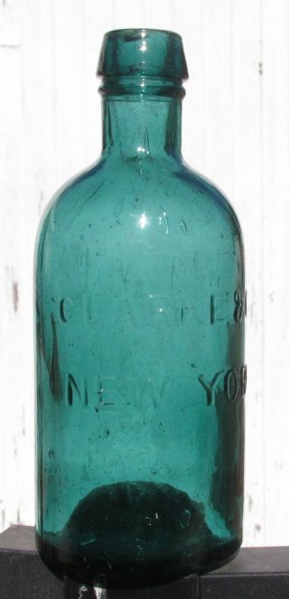 Rare Clarke & Co York Mineral Water Bottle - Pontil