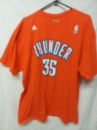 Oklahoma City Thunder 35 Kevin Durant T - Shirt Adult 2xl Adidas Nba Go To Tee